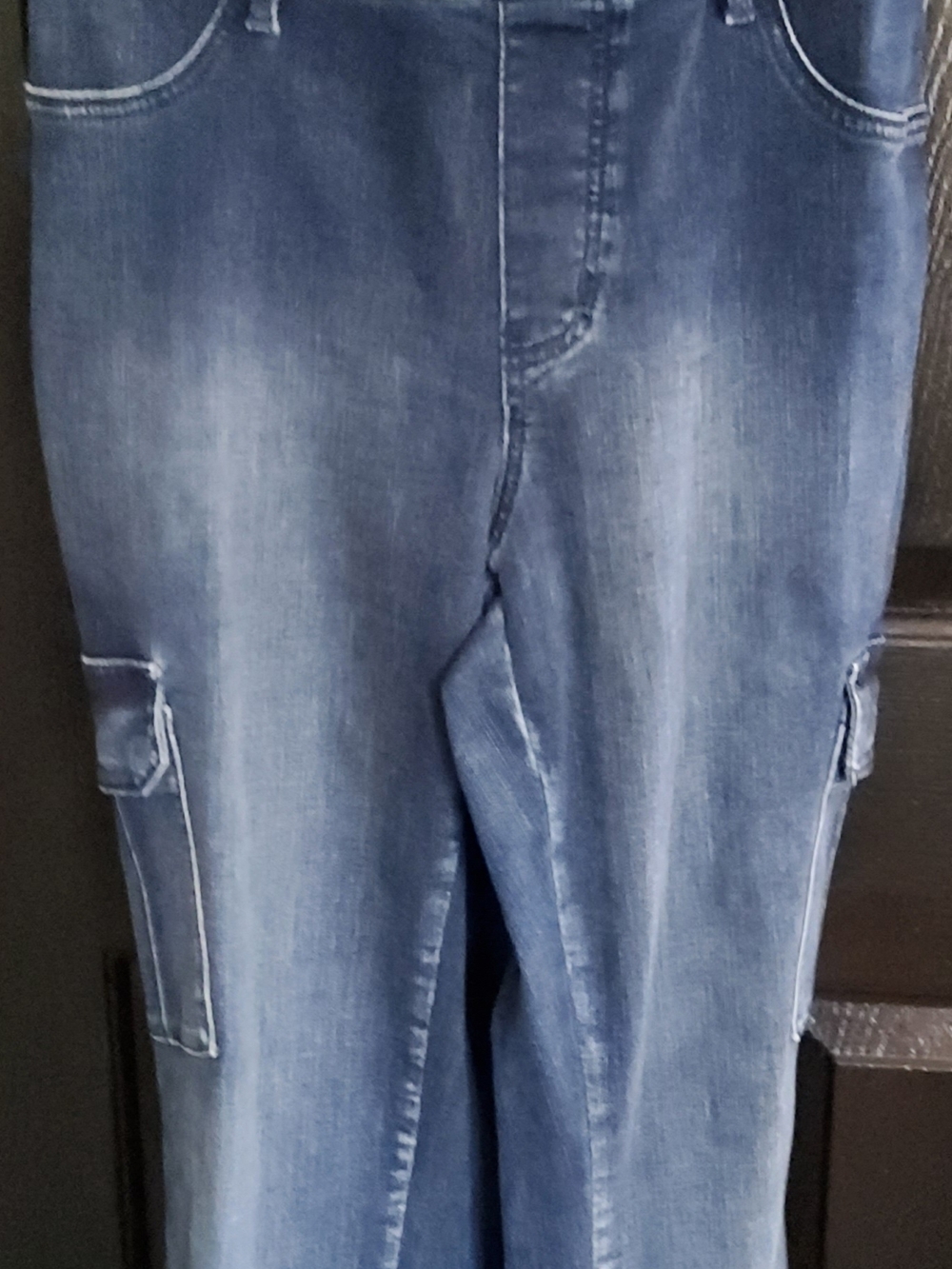 Fashion to Figure Blue Denim Jeans Overalls Size 0 = Size 12/14